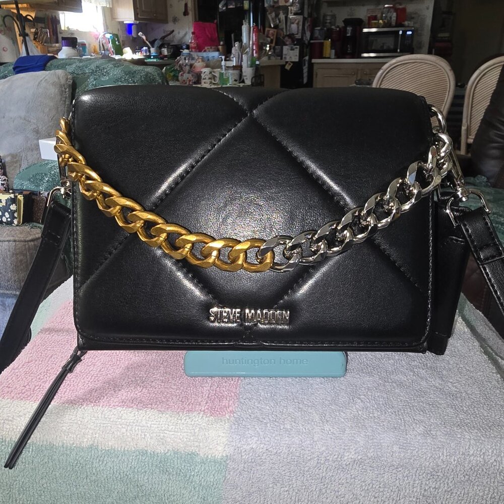 Steve Madden Siena Quilted Faux Leather Crossbody Bag